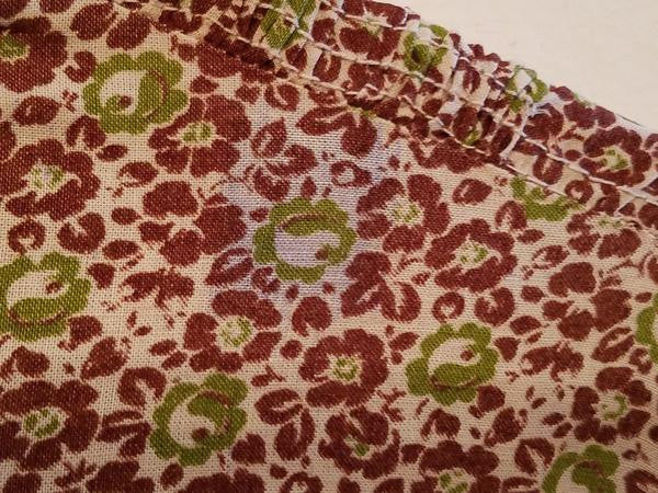 German Green Print Dress <br> (B-38" W-30" H-40")