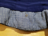 Blue and White Peplum Blazer <br> (B-32" W-26")