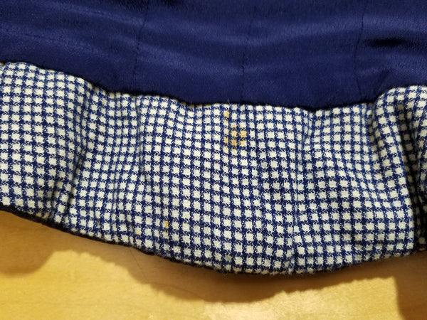 Blue and White Peplum Blazer <br> (B-32" W-26")