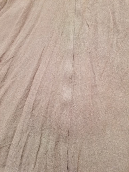 German Tan Dress with Brown Trim <br> (B-36" W-27" H-34")