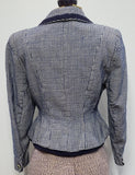 Blue and White Peplum Blazer <br> (B-32" W-26")