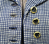 Blue and White Peplum Blazer <br> (B-32" W-26")
