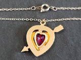Army Rhinestone Heart Necklace