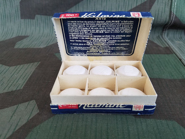 French Kalmine Pill Box with Contents
