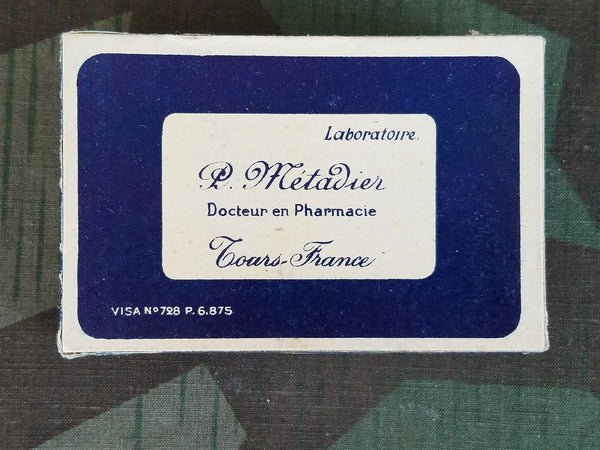 French Kalmine Pill Box with Contents