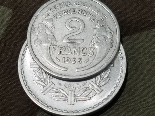 Late War French Francs Coins (Set of 4) 1944/1945