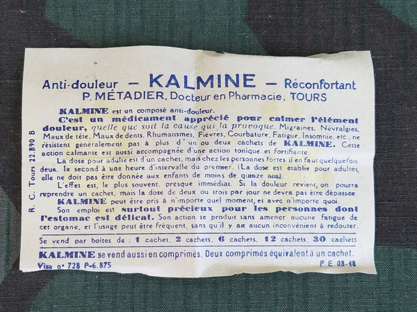 French Kalmine Pill Box with Contents