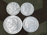 Late War French Francs Coins (Set of 4) 1944/1945