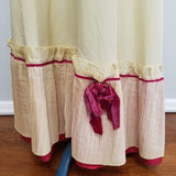 White and Pink Sleeveless Gown <br> (B-33.5" W-27" H-40")