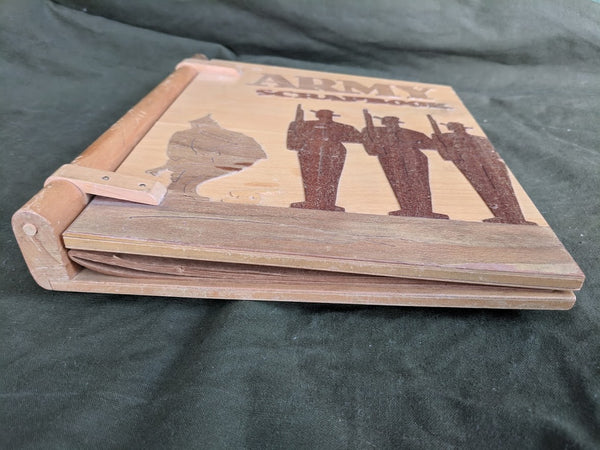 Wooden US Army Scrapbook
