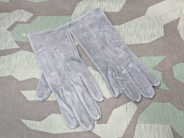 Gray Doeskin German Officers Gloves 7 3/4