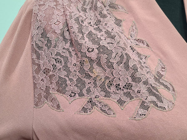 Pink Dress with Lace Inserts <br> (B-43" W-31" H-43")