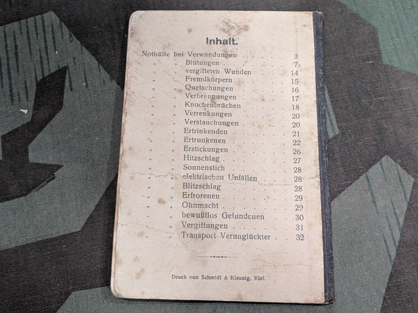 First Aid Book Kiel 1915