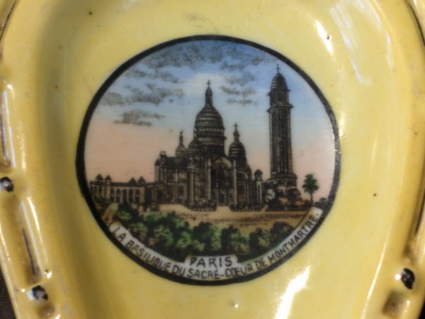 1930's Lucky Horse Shoe French Paris Souvenir Ashtray