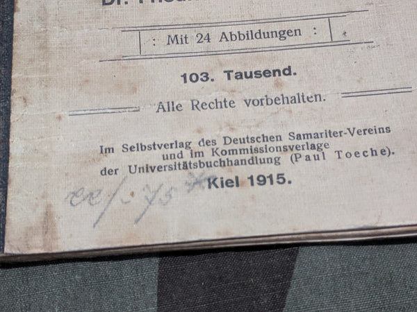 First Aid Book Kiel 1915