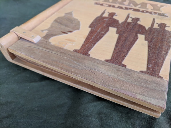 Wooden US Army Scrapbook