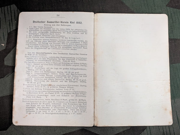 First Aid Book Kiel 1915