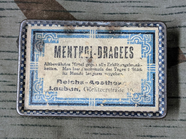 Pre-WWII German Reichs Apotheke Menthol Lozenge Tin