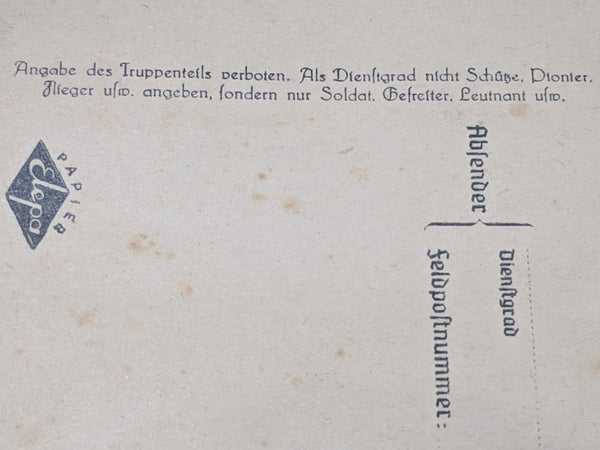Feldpostbrief Postcard