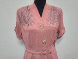 Pink Dress with Lace Inserts <br> (B-43" W-31" H-43")