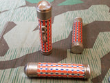 Vintage 1930s WWII German Orange and Blue Flashlight (for HJ)