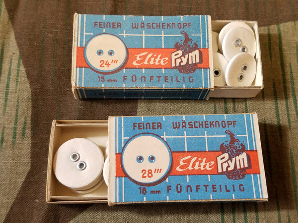 Vintage German Wäscheknopf Prym Buttons (Box of 12)
