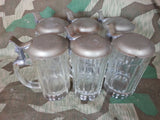 Vintage WWII German Thüringer Burg Glass Beer Mugs