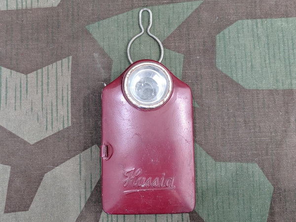 Vintage WWII German Hassia Red Flashlight