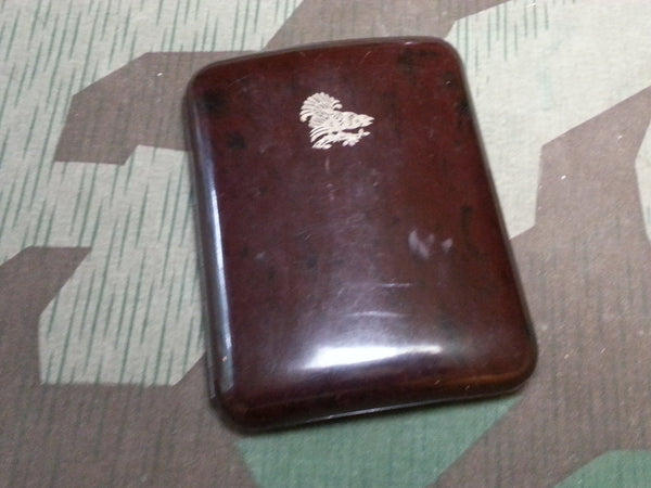 WWII German Curved Bakelite 5 Cigar Case w/ Bird
