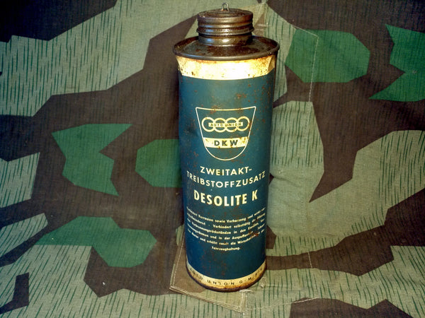 WWII German DKW 2 Stroke Oil Can Desolite K Motorcycle
