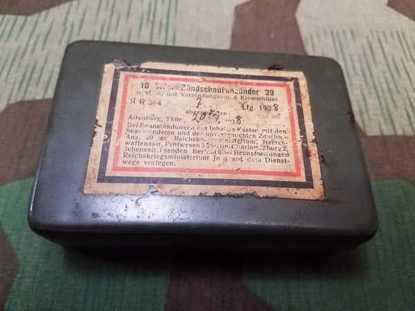 WWII German Steel Fuse Box For 10 Igniters ZDSCHN ANZ 29