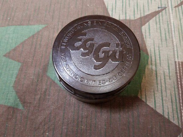 WWII Style German Eg-gu Shoe Polish Glass / Bakelite
