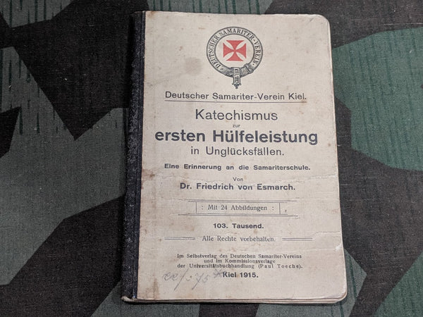 WWI German First Aid Book Kiel 1915