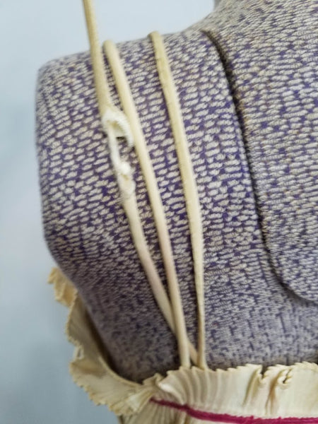 White and Pink Sleeveless Gown <br> (B-33.5" W-27" H-40")