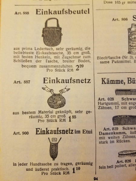 German Mesh Shopping Bags