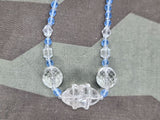 German Blue Glass Bead Necklace
