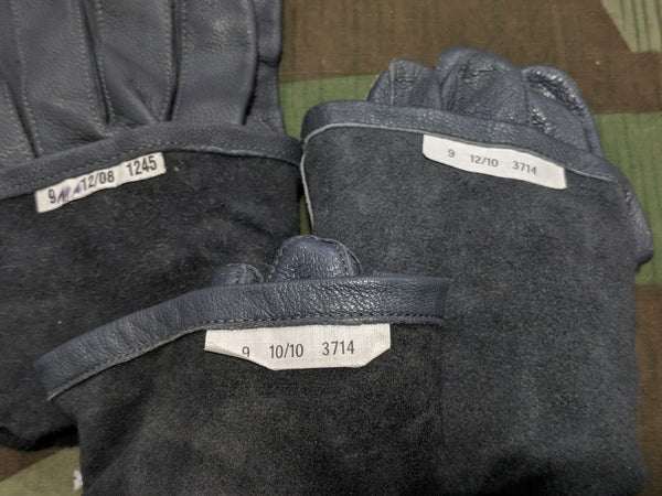 Gray German Leather Gloves Size 9