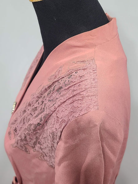 Pink Dress with Lace Inserts <br> (B-43" W-31" H-43")