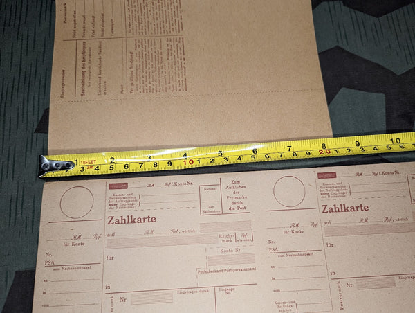 Original Shipping Labels & Money Orders Zahlkarte Paketkarte (Set of 2)