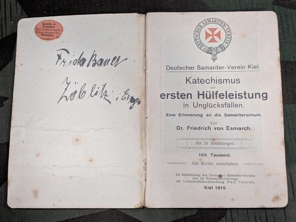 First Aid Book Kiel 1915