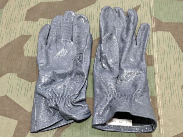 Gray German Leather Gloves Size 9