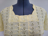 Pale Yellow Eyelet Dress <br> (B-47" W-42" H-49")