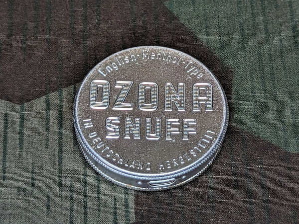 Aluminum Ozona Snuff Tin