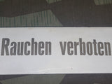 Rauchen Verboten No Smoking Enamel Sign