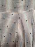 Brown Tan Stripe Dress <br> (B-38" W-28" H-40")