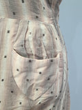 Brown Tan Stripe Dress <br> (B-38" W-28" H-40")