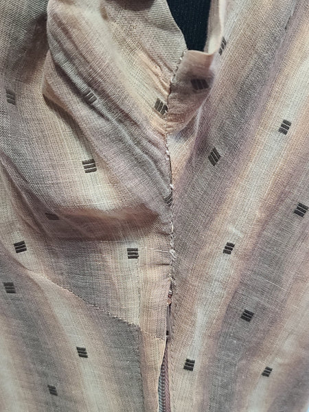 Brown Tan Stripe Dress <br> (B-38" W-28" H-40")