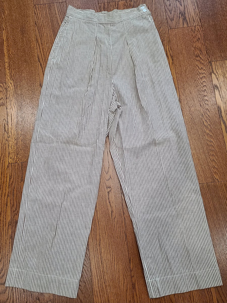 Army Nurse Seersucker Trousers <br> (W-26" H-37")