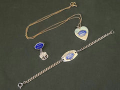 US Navy Sweetheart Set: Necklace Bracelet & Pin