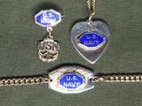 US Navy Sweetheart Set: Necklace Bracelet & Pin
